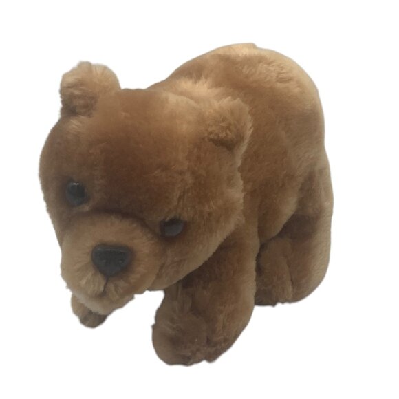 Vtg 1975 R. Dakin Teddy Bear Stuffed Plush Toy 9"x6" Standing All Four Realistic - Picture 1 of 8